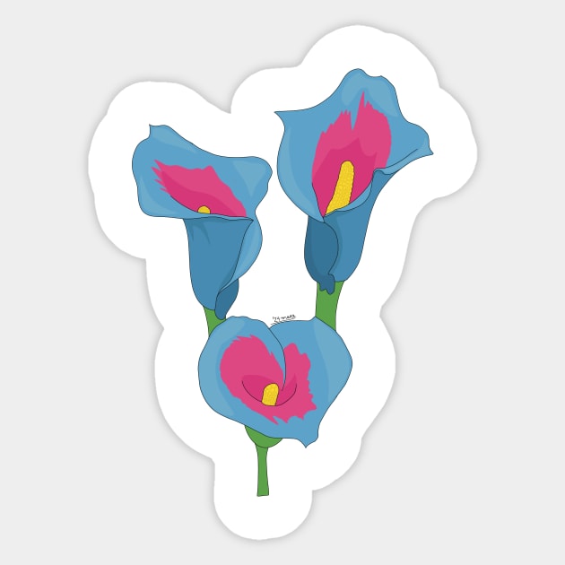 Pansexual Calla-Lily Sticker by The Sword and The Stoned